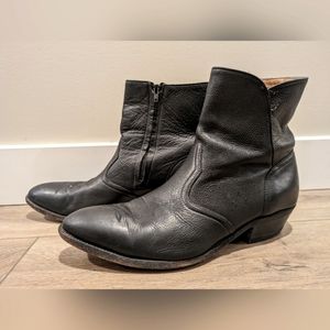 Boulet Leather Ankle Cowboy Boots
